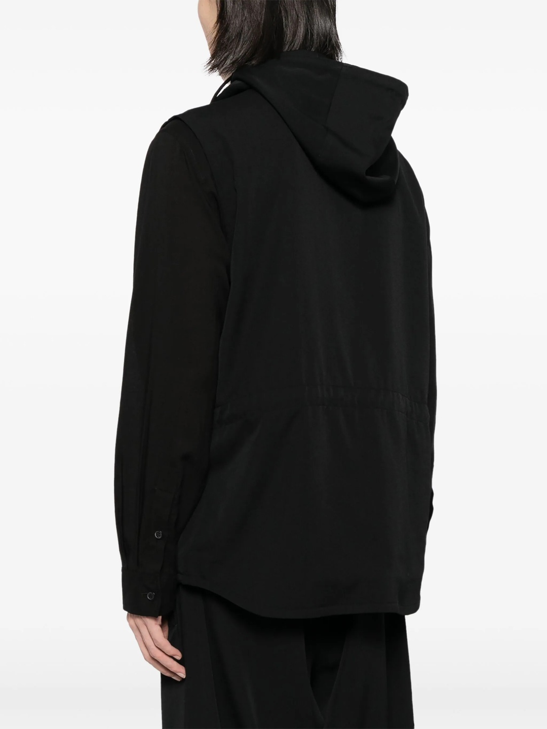 WOOL GABARDINE HOODED VEST 【公式通販】