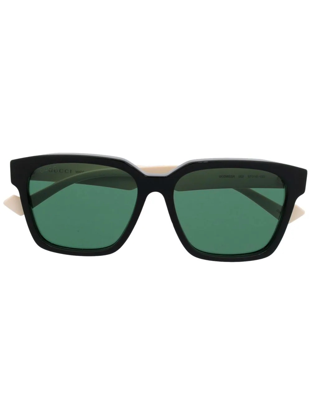 two-tone square-frame sunglasses - 1