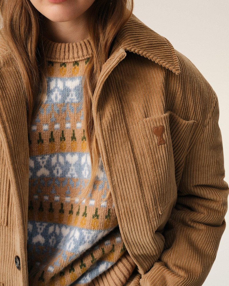 BROWN COTTON CORDUROY WORKER JACKET 4