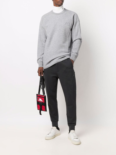 Y-3 logo-debossed wool jumper outlook