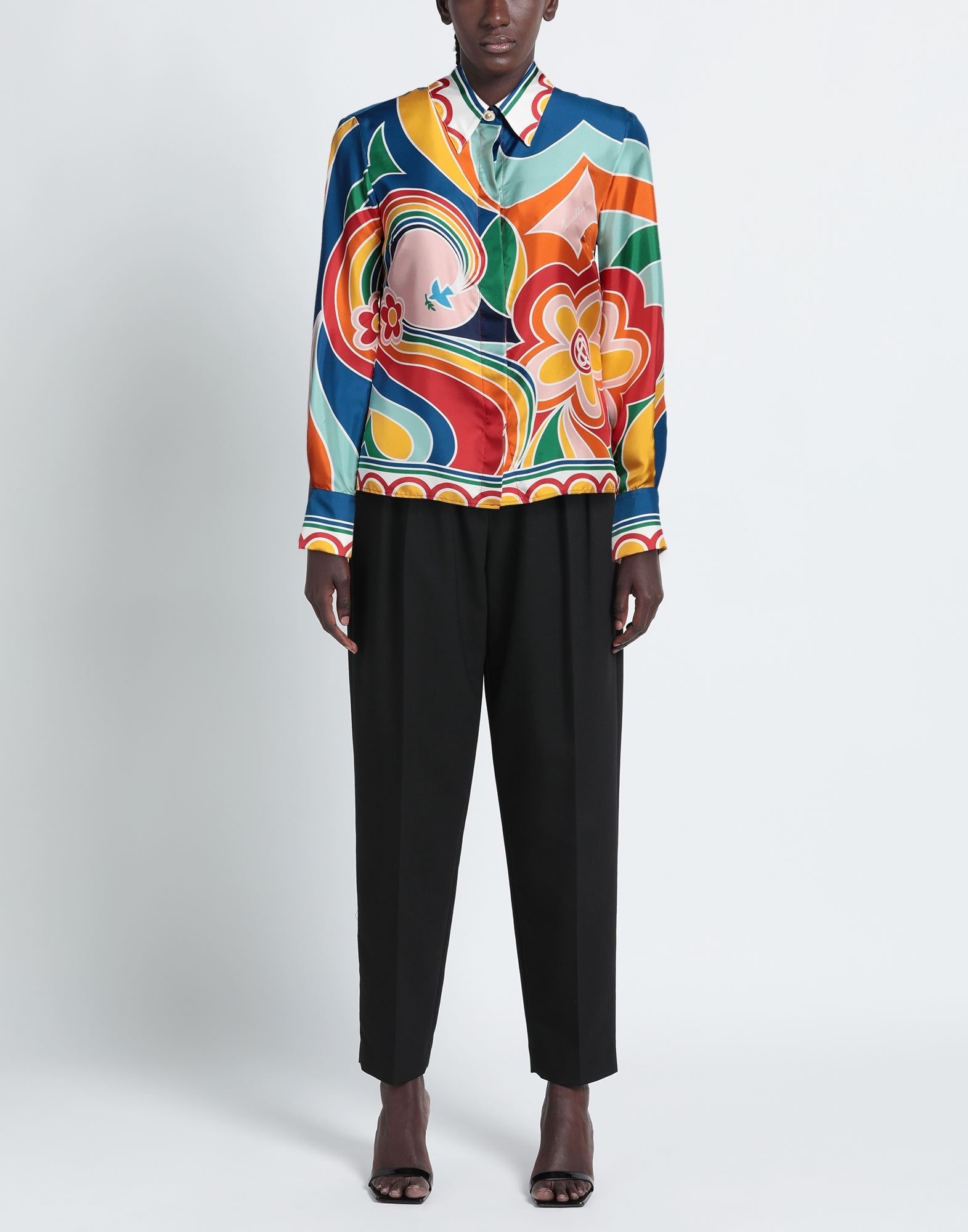 Blue Women's Patterned Shirts & Blouses - 2