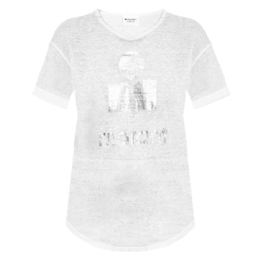 Isabel Marant Etoile Koldi Linen Logo T-Shirt - 5
