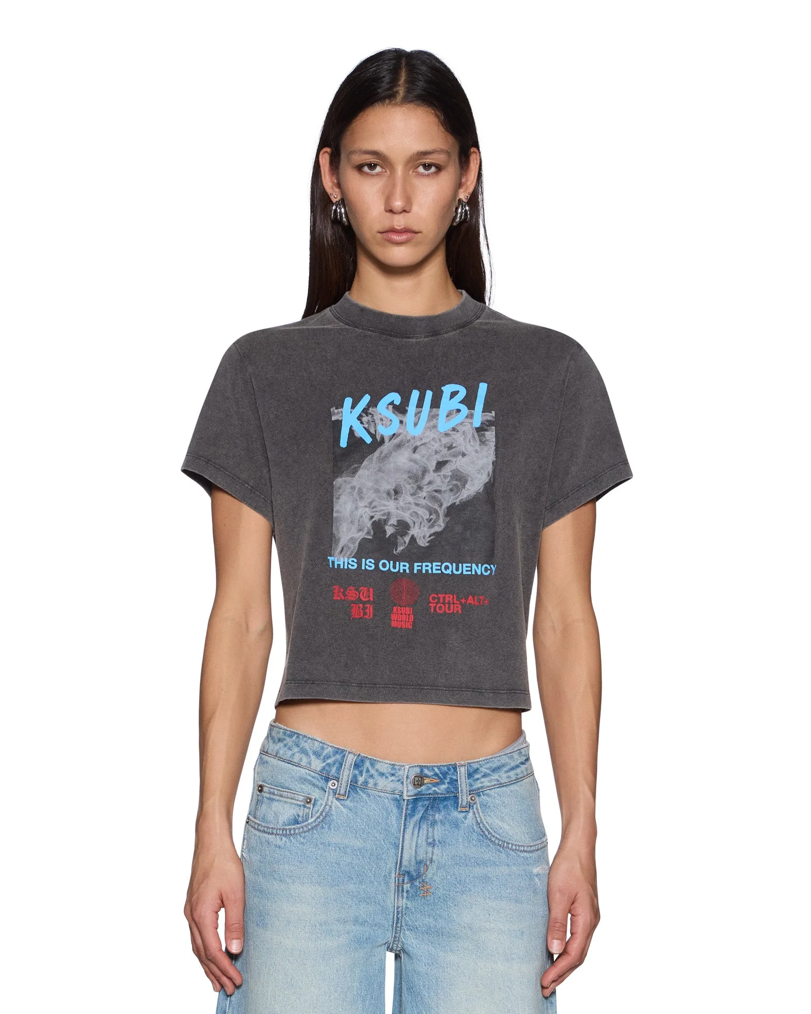 DANCE SHRUNKEN SS TEE CHARCOAL - 1