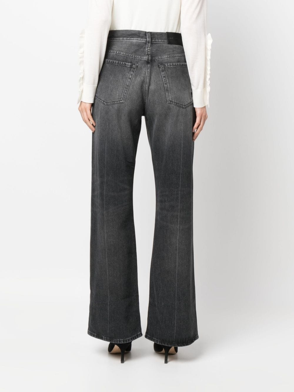 logo-patch bootcut denim jeans - 4