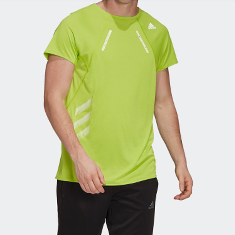 adidas HEAT.RDY TEE M Running Sports Short Sleeve Yellow FK0740 - 3