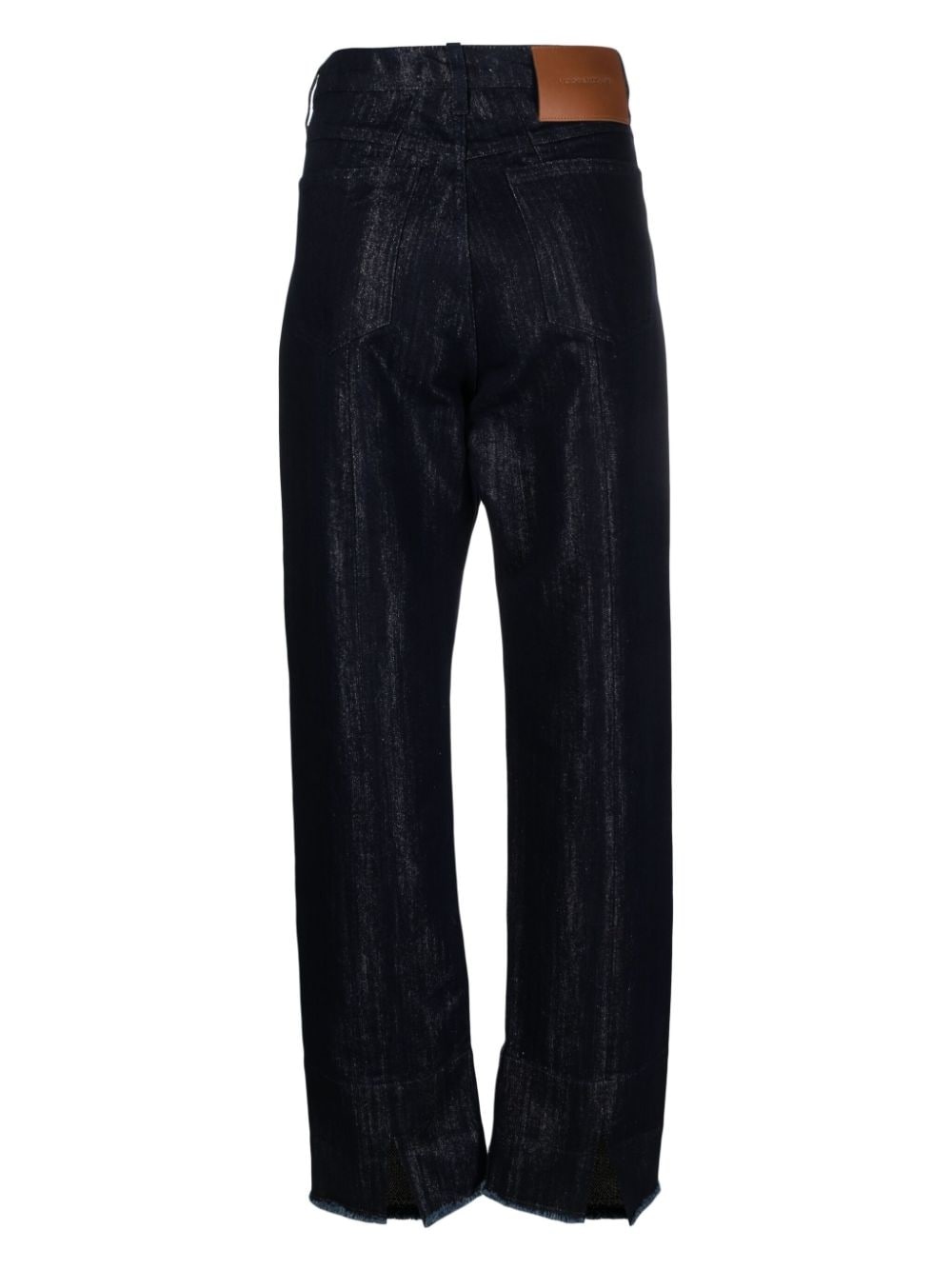 lurex high-rise wide-leg jeans - 2