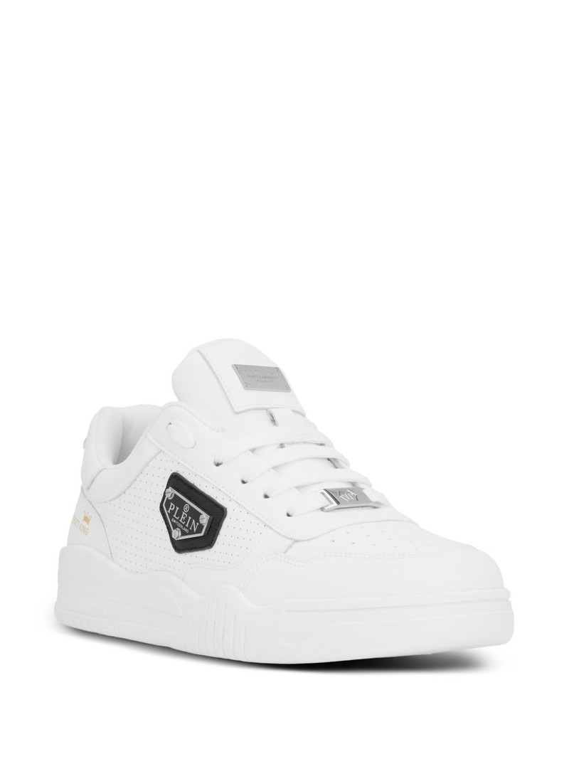 PHILIPP PLEIN perforated-detail low-top sneakers outlook