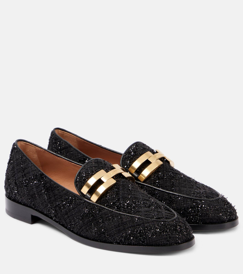 Brandi bouclé loafers 1