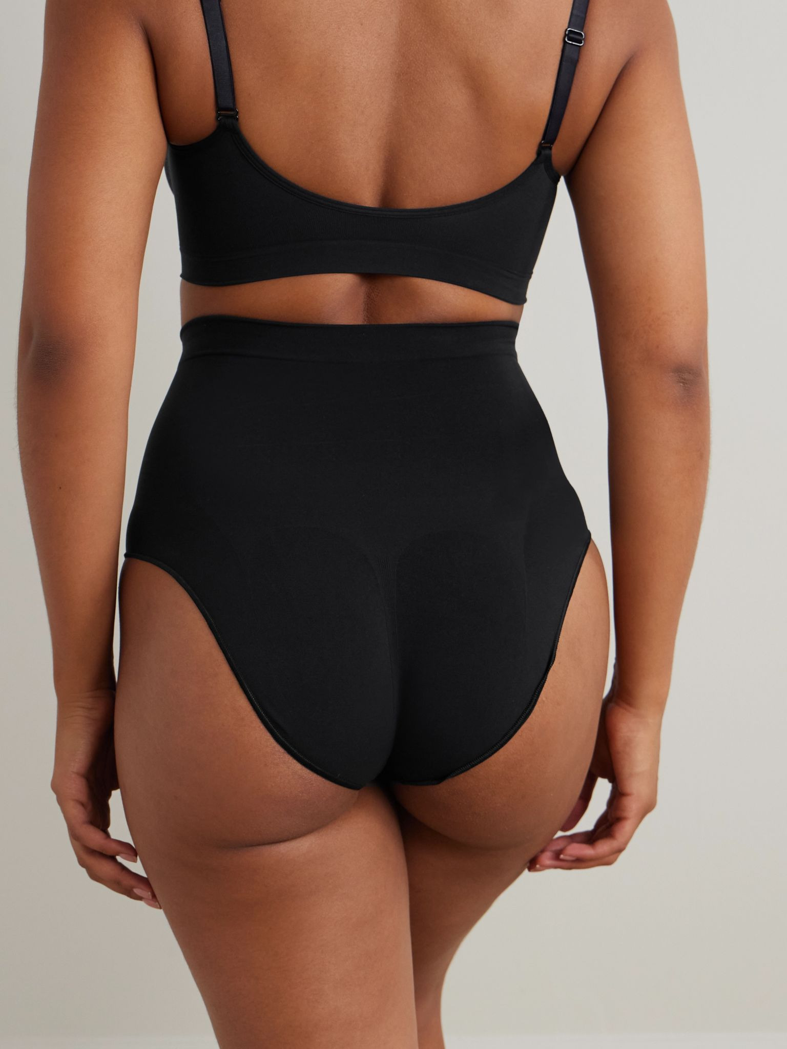 Seamless Sculpt Mid Waist Brief - Onyx Black - 3