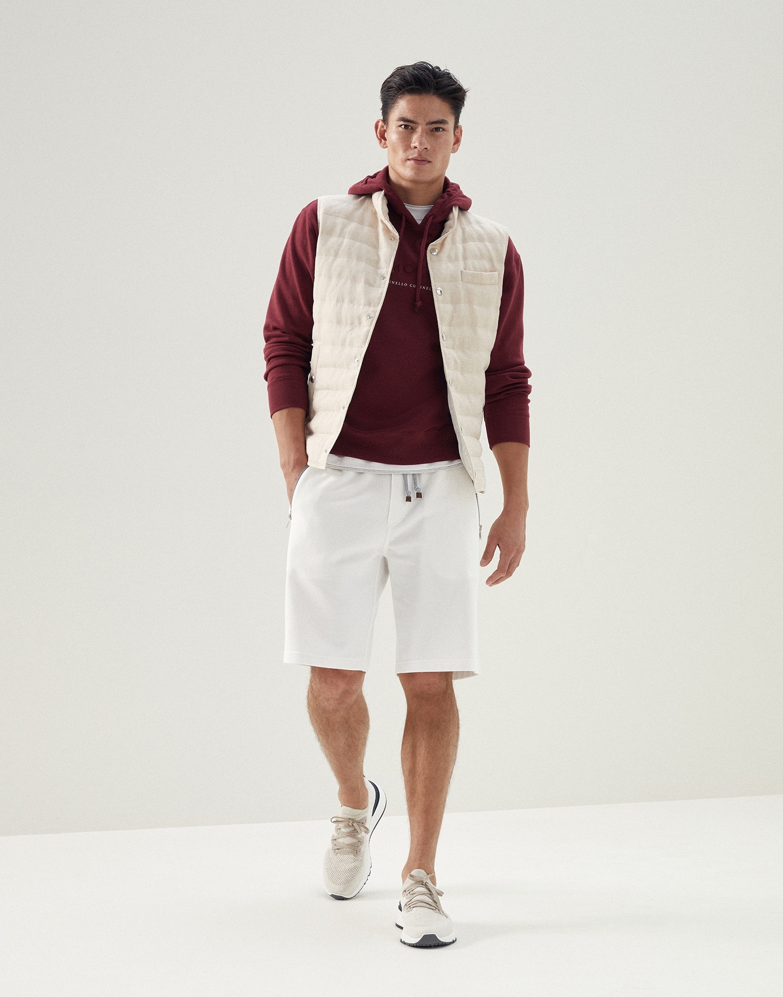 Cotton French terry Bermuda shorts - 4