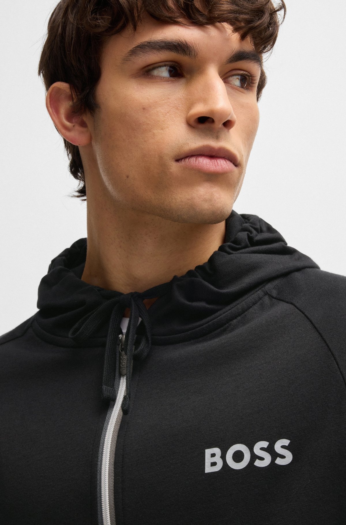 COTTON-TERRY ZIP-UP HOODIE WITH LOGO PRINT - 5