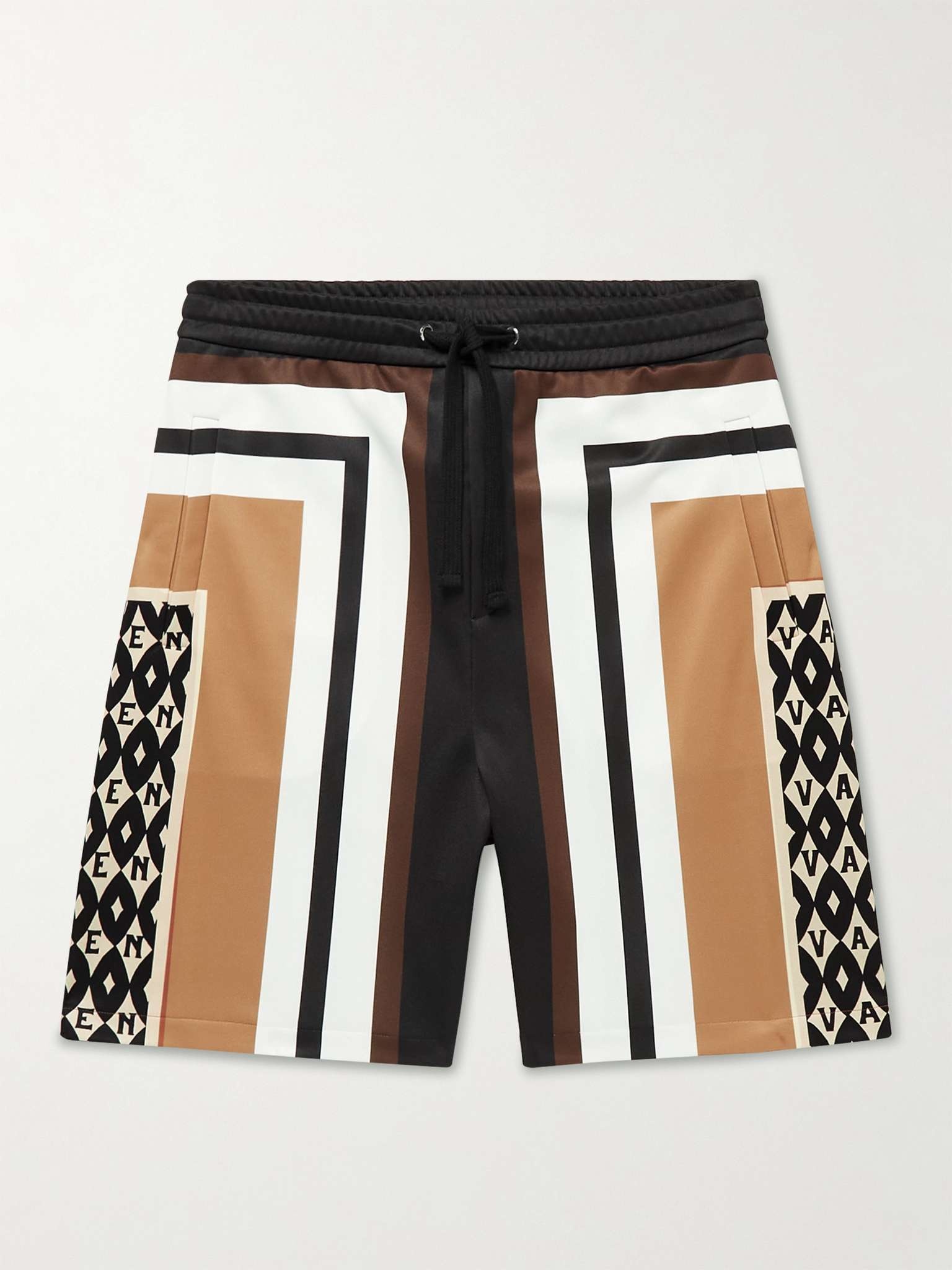 Printed Jersey Drawstring Bermuda Shorts - 1