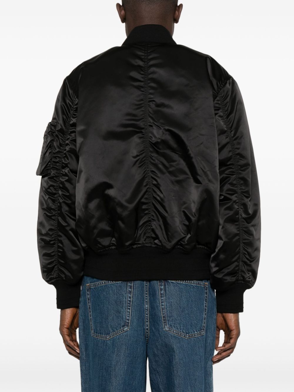 logo-patch bomber jacket - 5