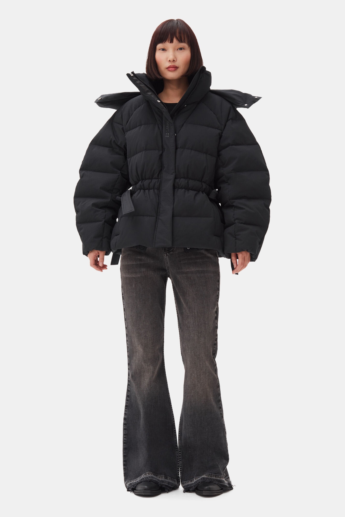 BLACK TECH OVERSIZED PUFFER JACKET - 3