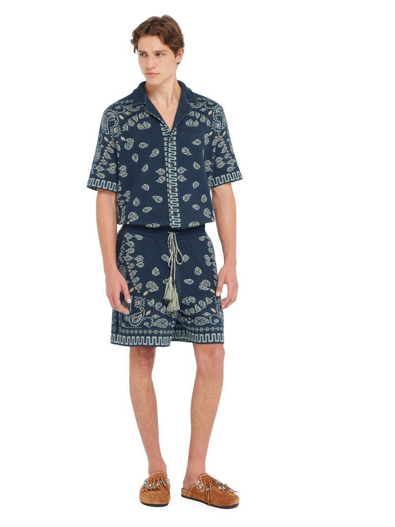 Cotton Piquet Bandana Bermuda 4