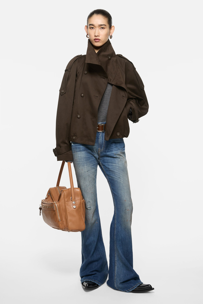 Acne Studios Short trench coat - Chestnut brown outlook