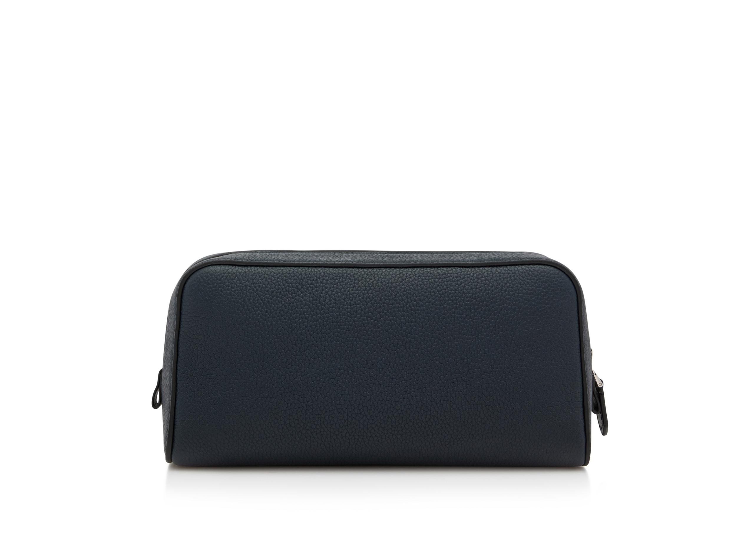 GRAIN LEATHER SMART TOILETRY BAG - 3