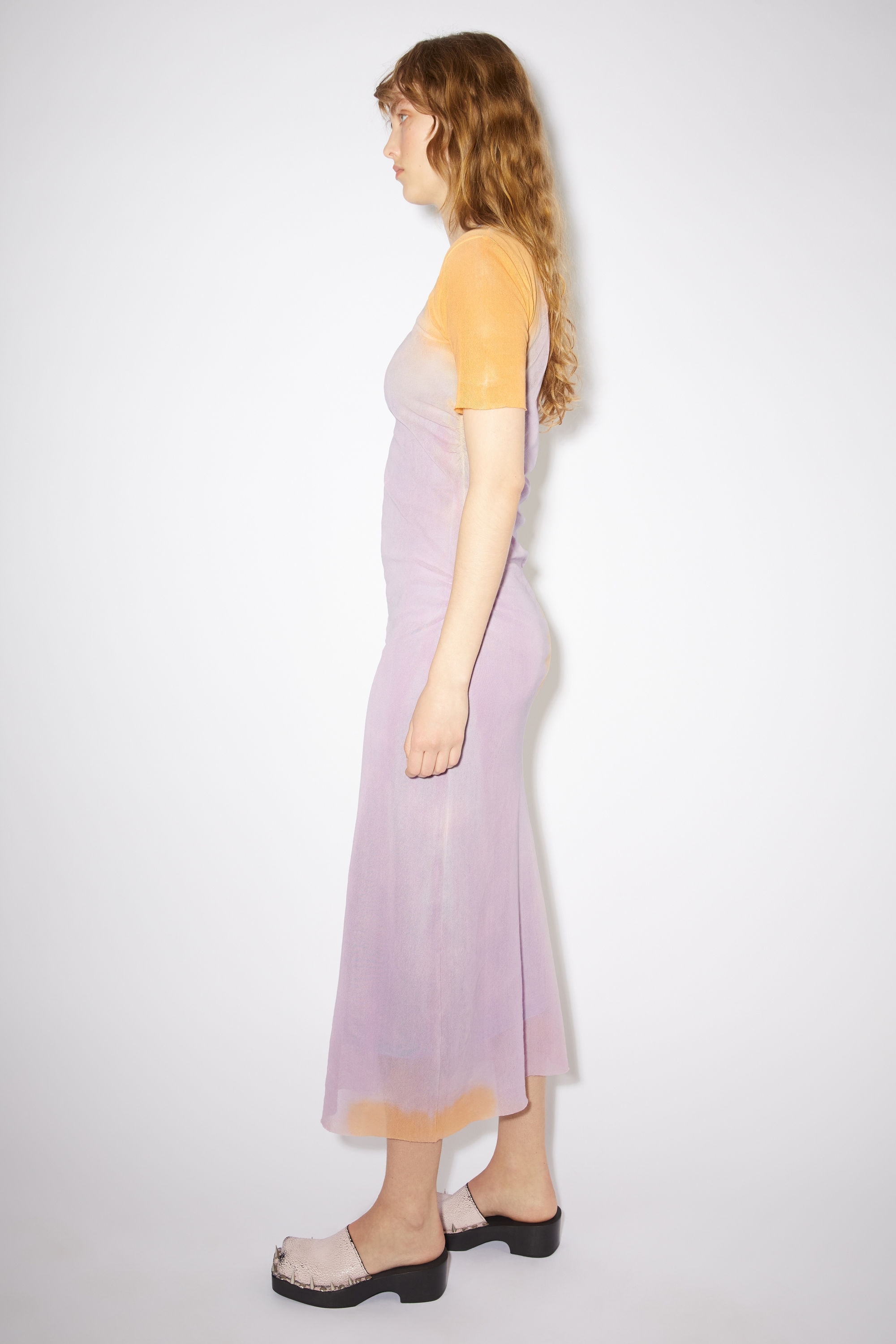 Tulle t-shirt dress - Light purple/light yellow - 4
