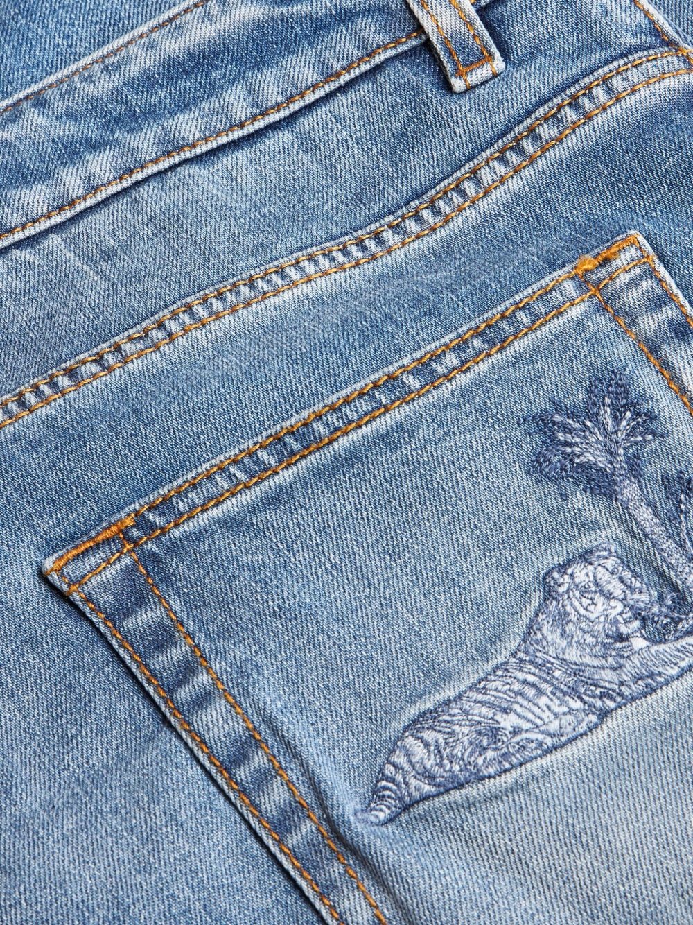 embroidered jeans - 5