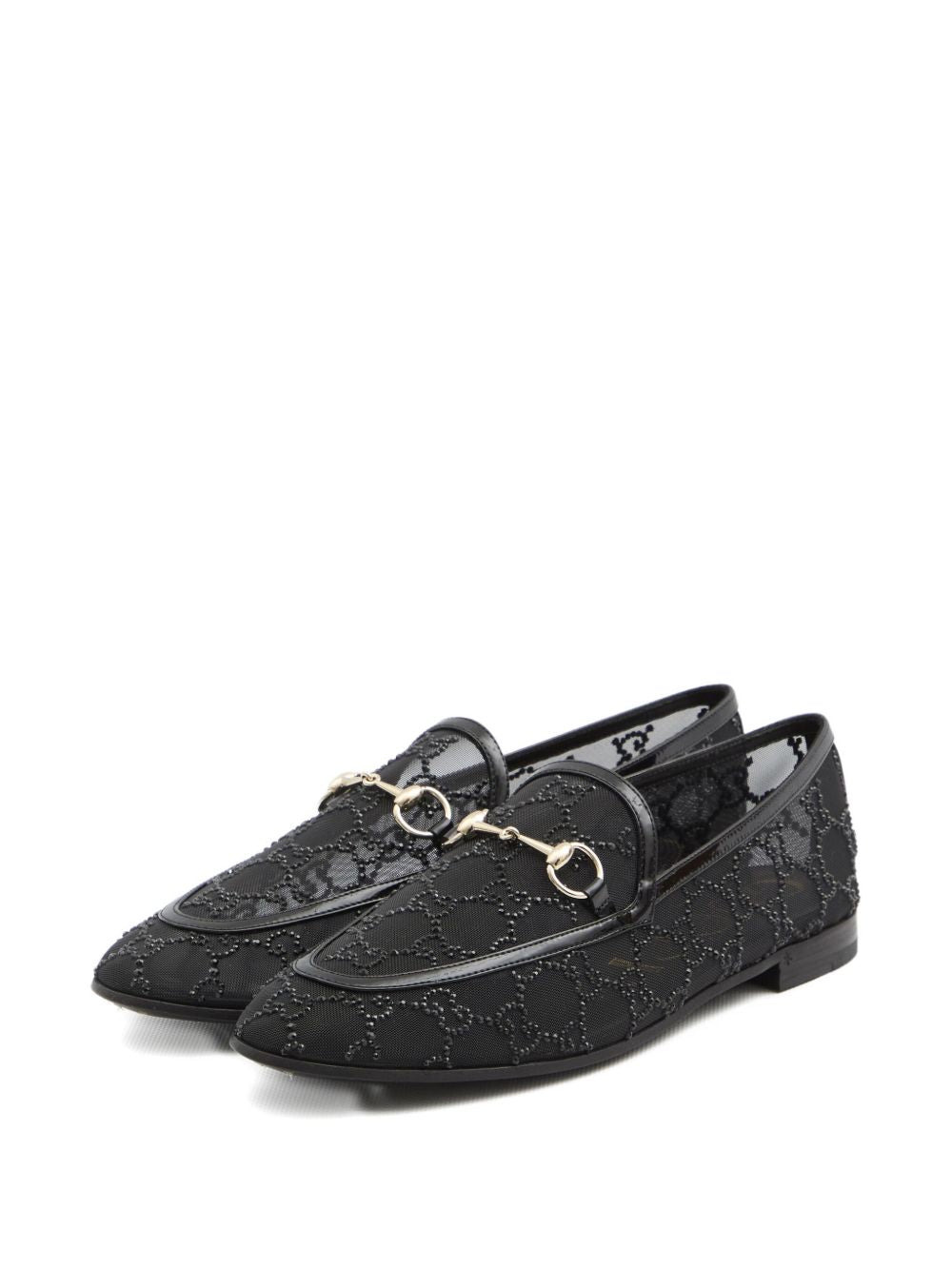Gucci Women New Jordaan Gg Crystal Loafers - 2