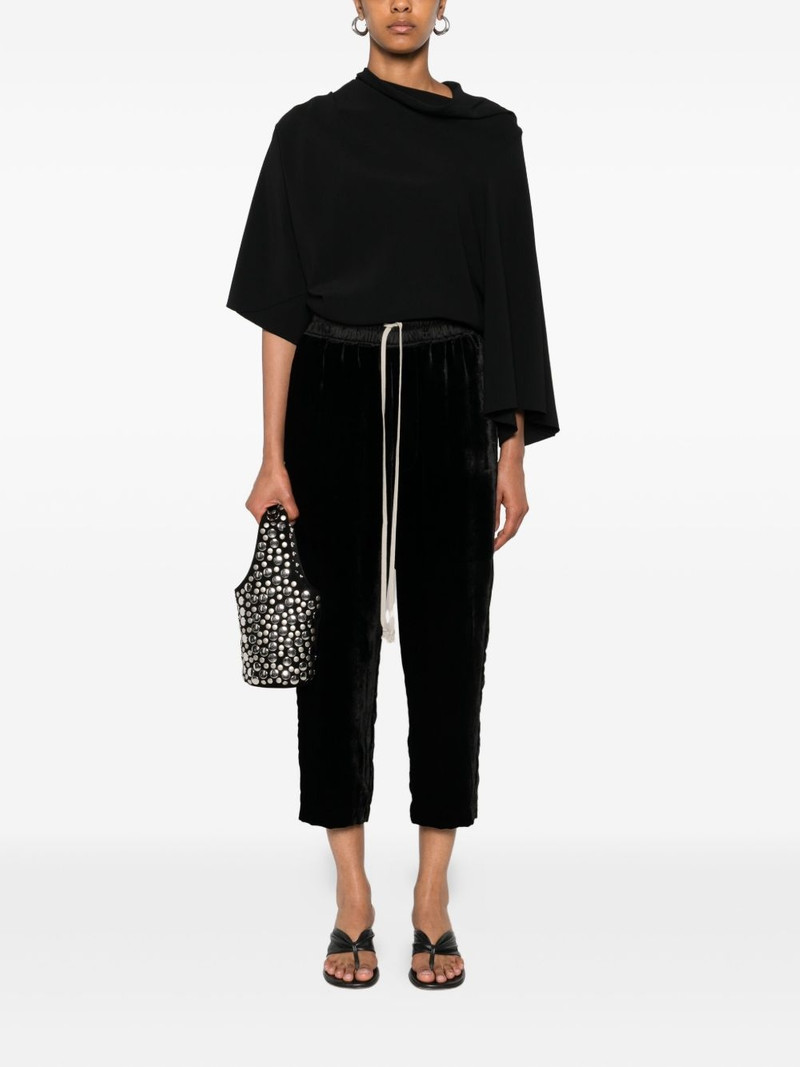 Rick Owens velvet drawstring trousers outlook