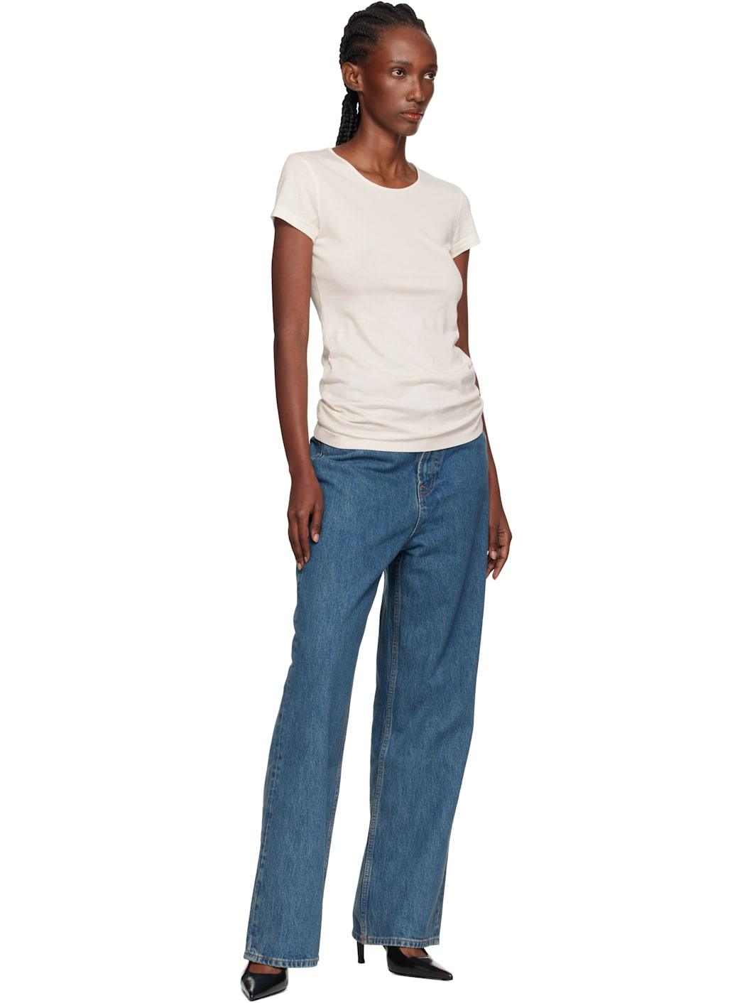 Blue Low-Rise Jeans - 4