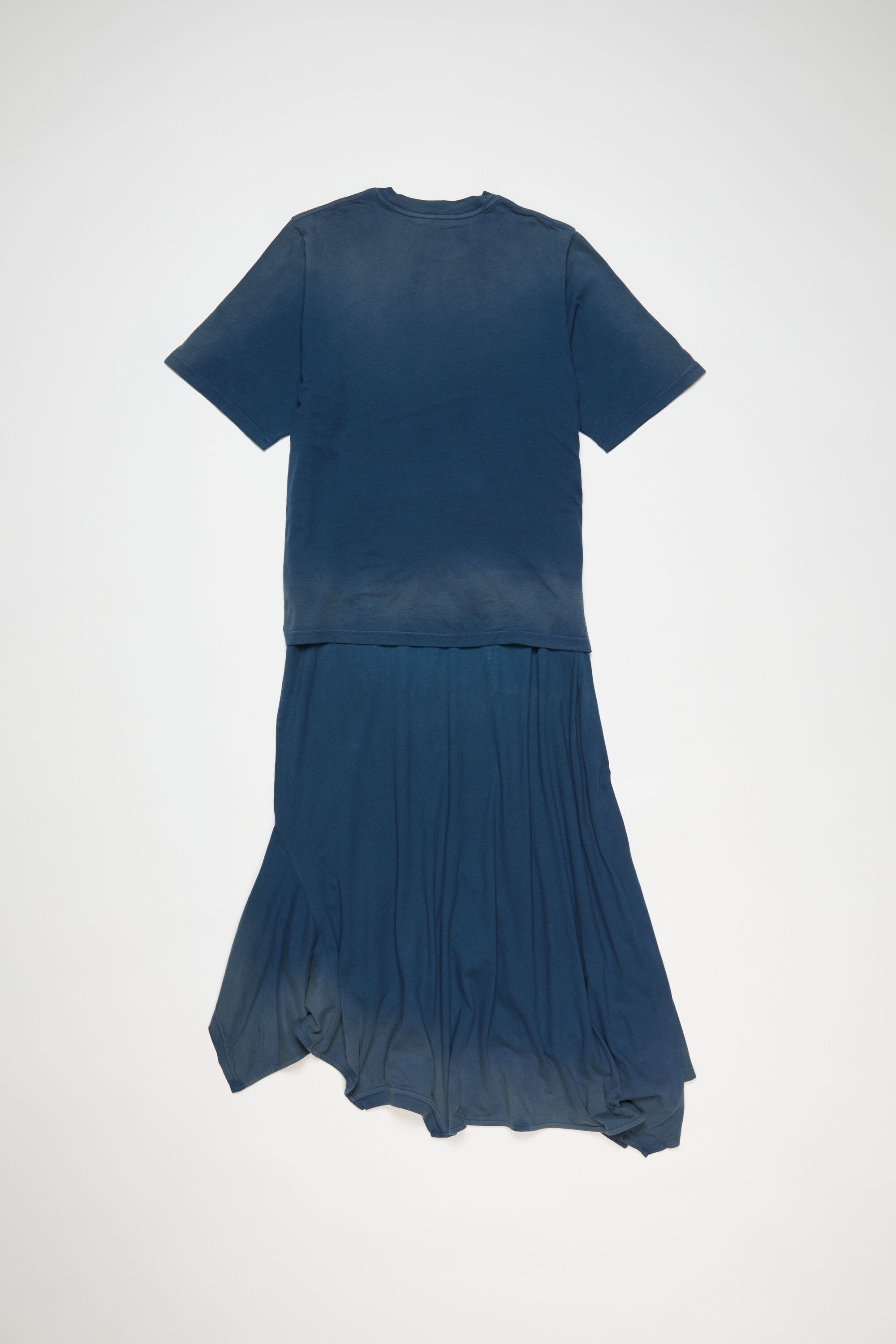 Layered t-shirt dress - Navy blue - 2