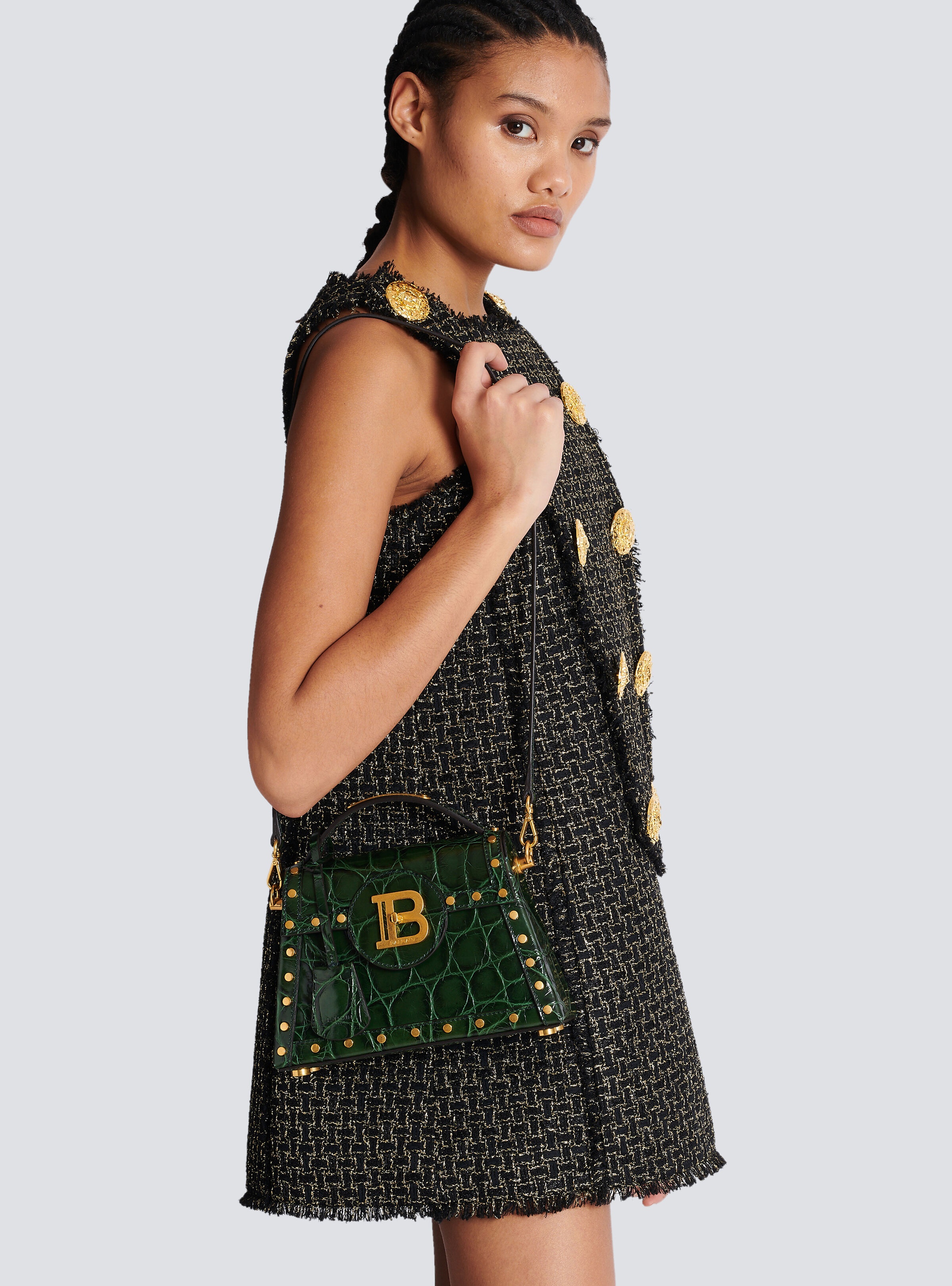 B-Buzz Dynasty bag in crocodile-print leather - 9