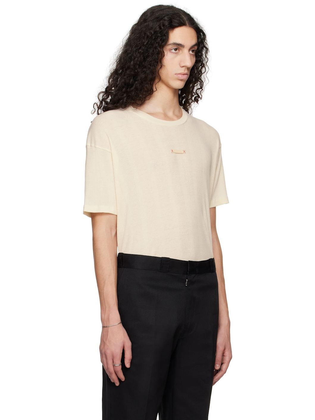 Beige Patch T-shirt - 2