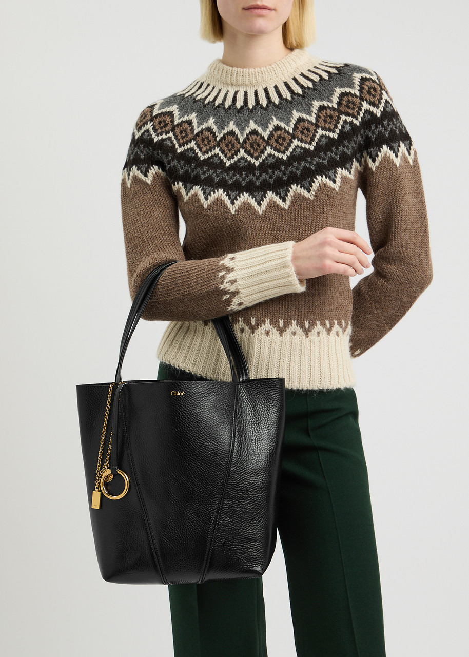 Chloe Spin Medium Grained Leather Tote - 5