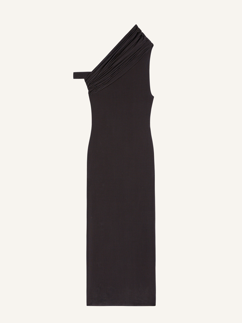 HOUNDSTOOTH MIDI TWIST 드레스 1
