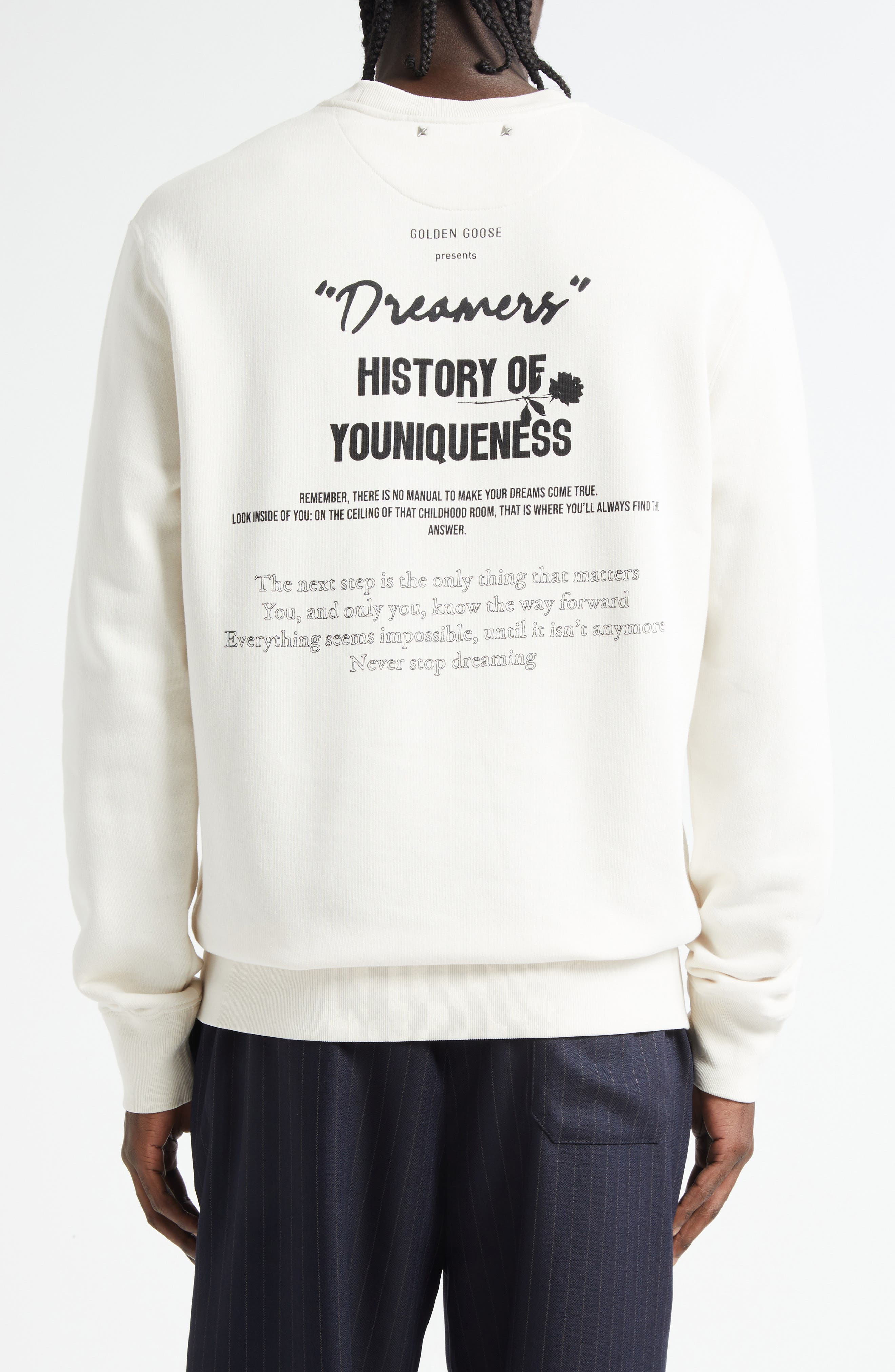 Golden Goose Journey Graphic Sweatshirt in Artic Wolf/Black at Nordstrom - 3