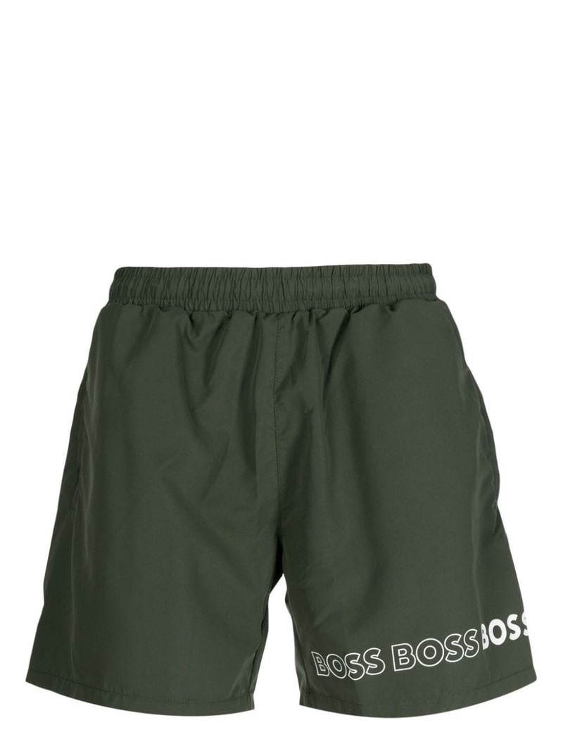 Dolphin logo-print swim shorts 1