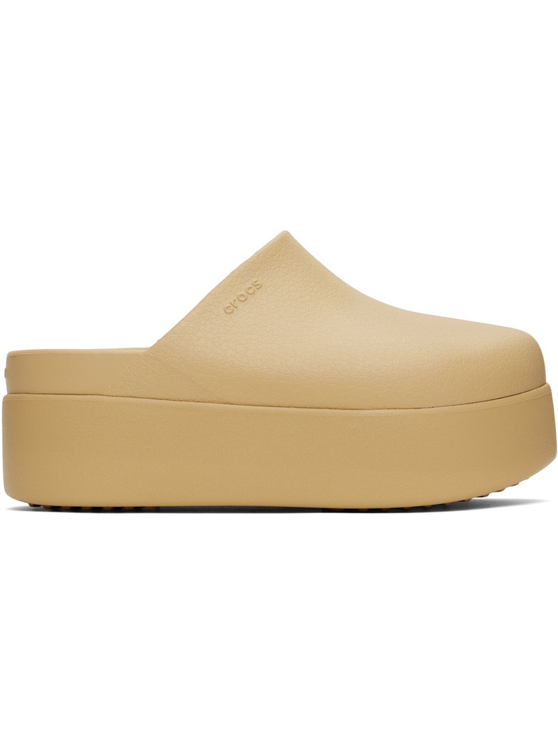 Beige Dylan Platform Clogs 1