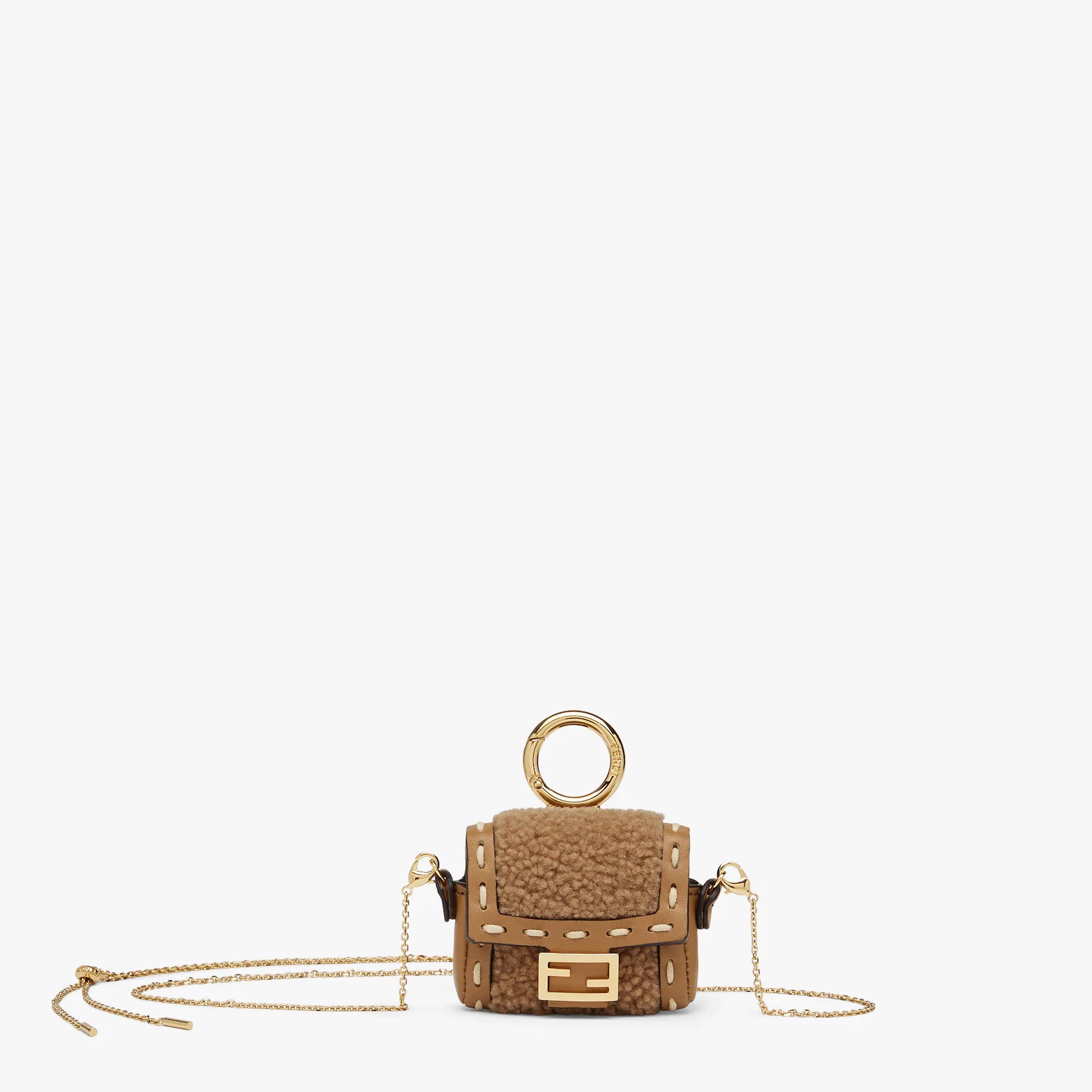 Beige sheepskin charm - 1