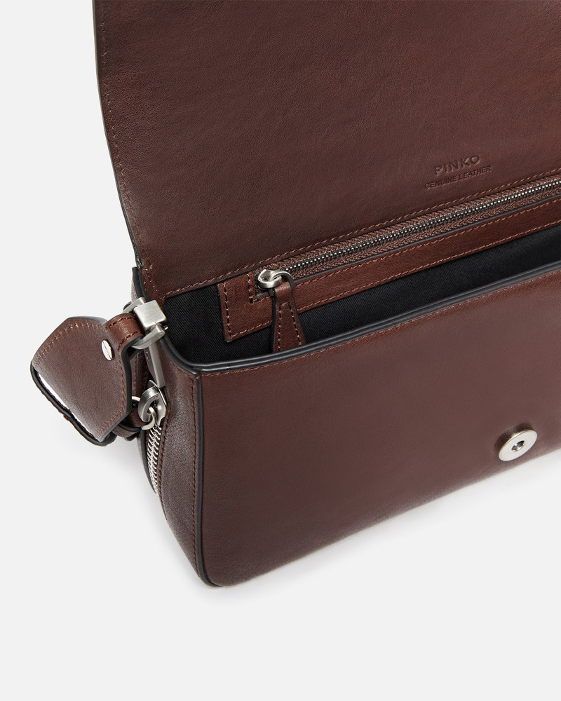 MEDIUM LEATHER CLASSIC LOVE BAG SLOUCHY SHOULDER BAG WITH ZIP 4