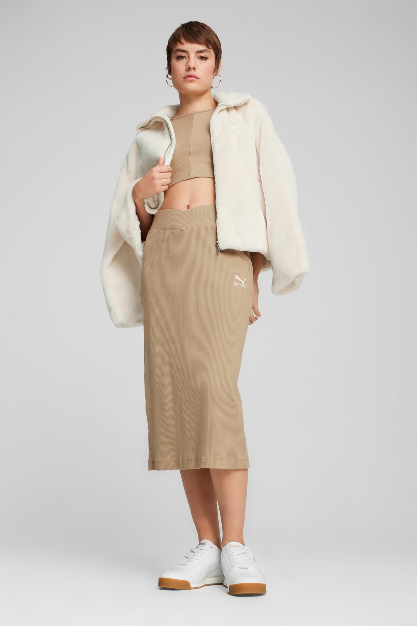 CLASSICS Women's Ribbed Midi Skirt - 5