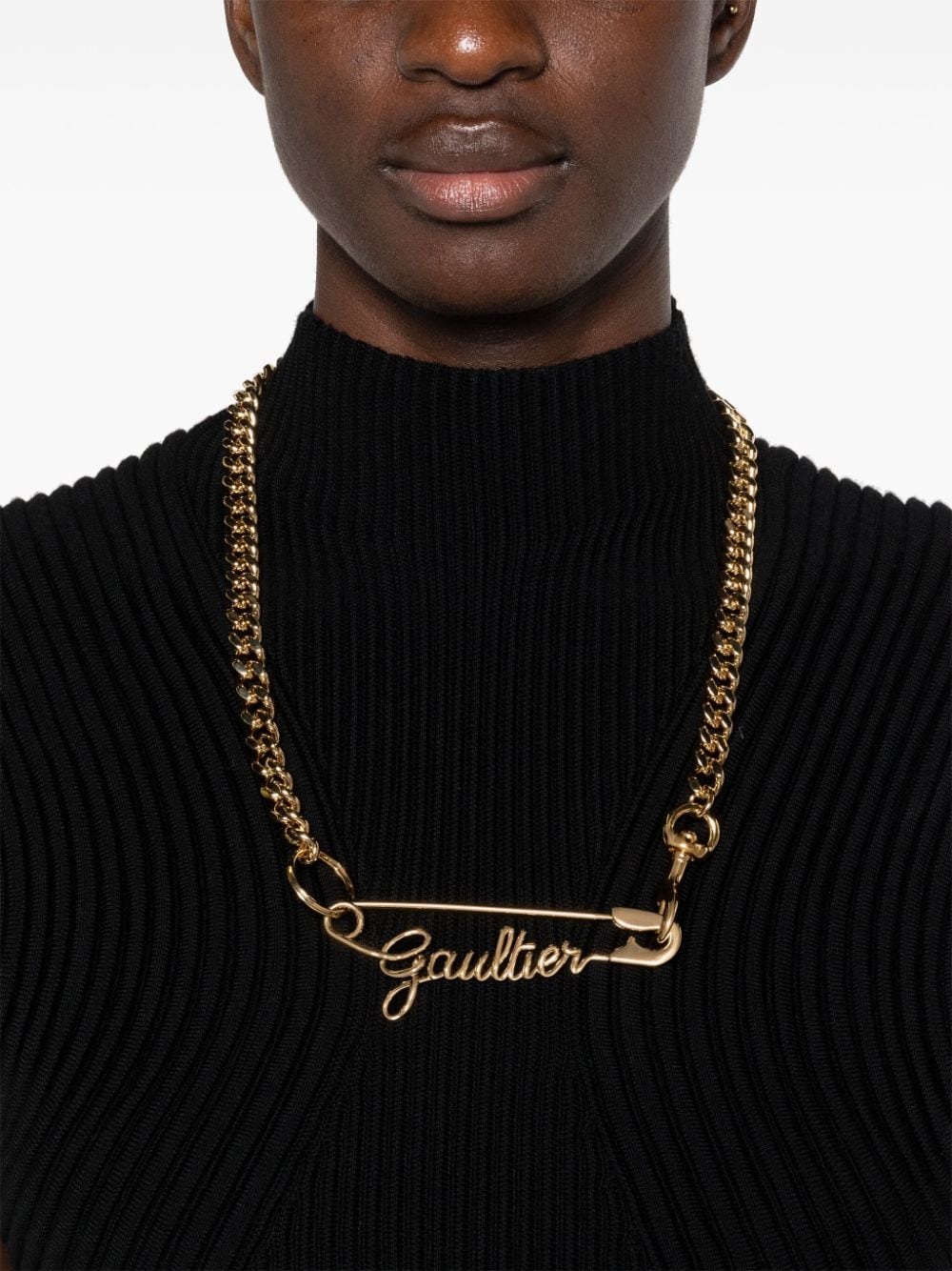 Gaultier Safety Pin chain-link necklace - 2