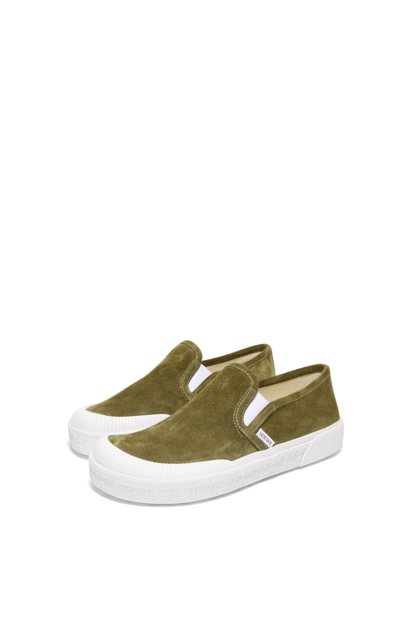 Loewe Terra Vulca slip-on sneaker in suede outlook