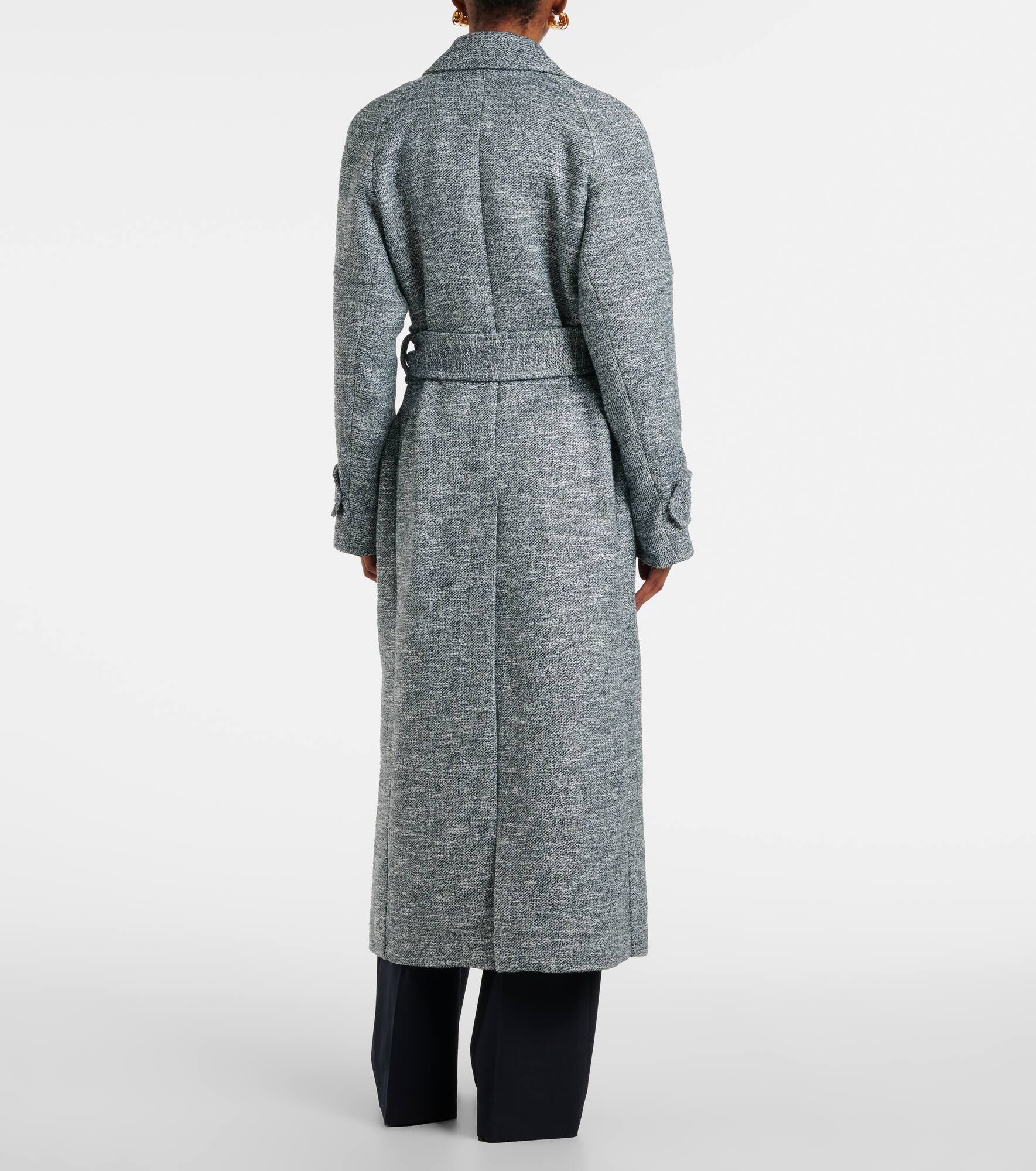 Bouclé tweed wrap coat - 3