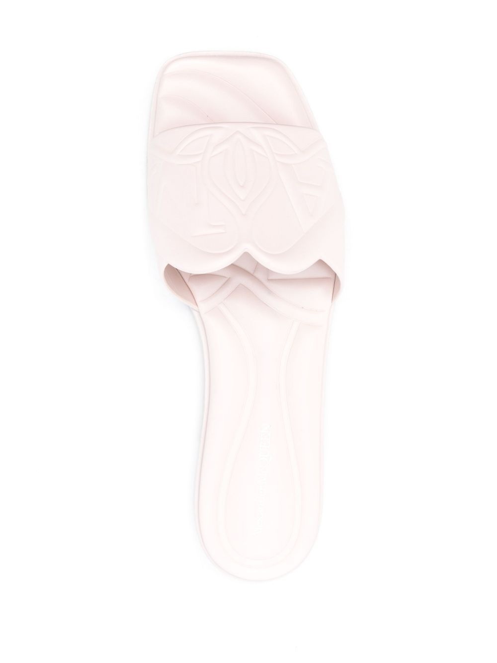 embossed-logo leather sandals - 4