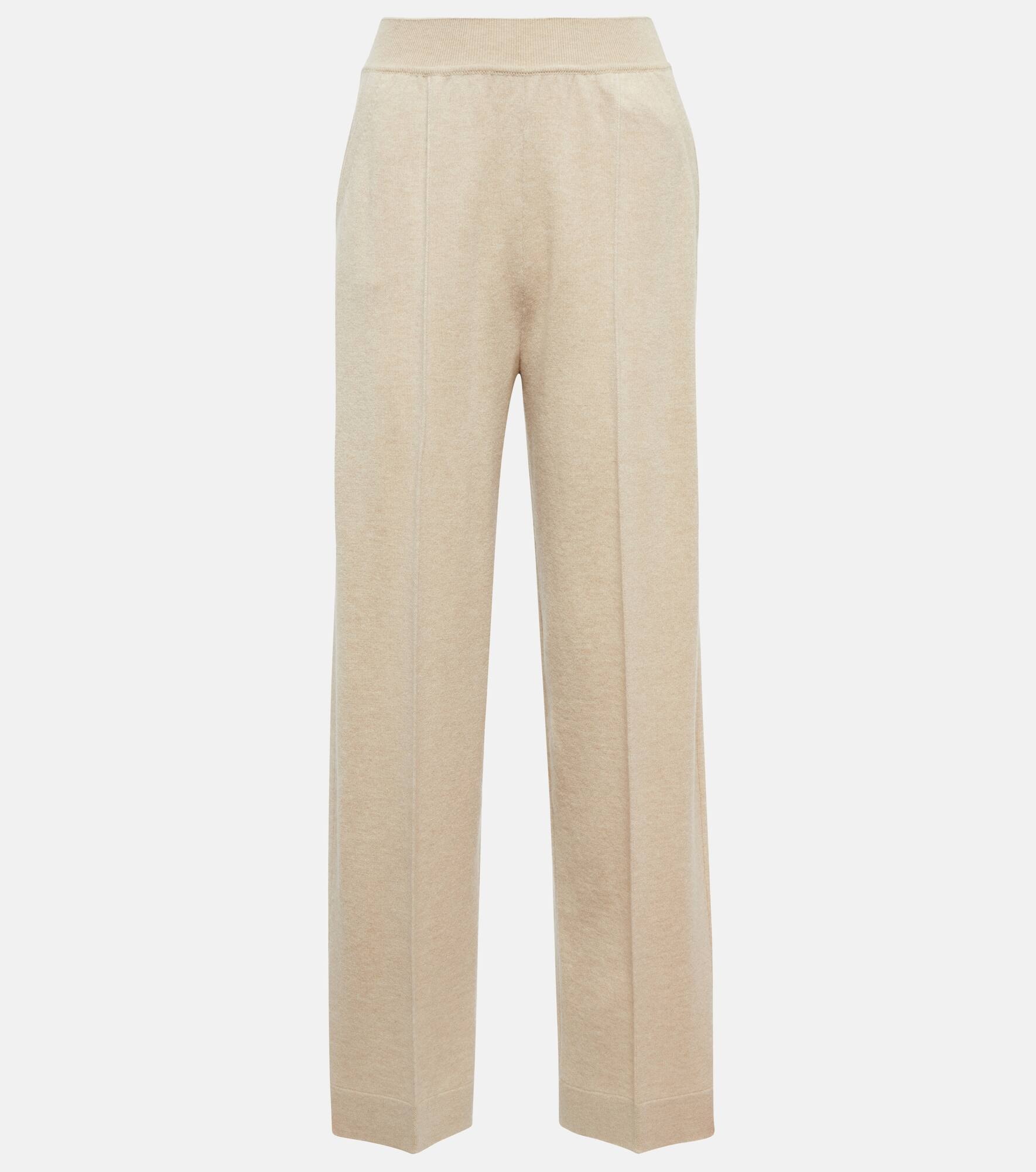 Cashmere straight pants - 1