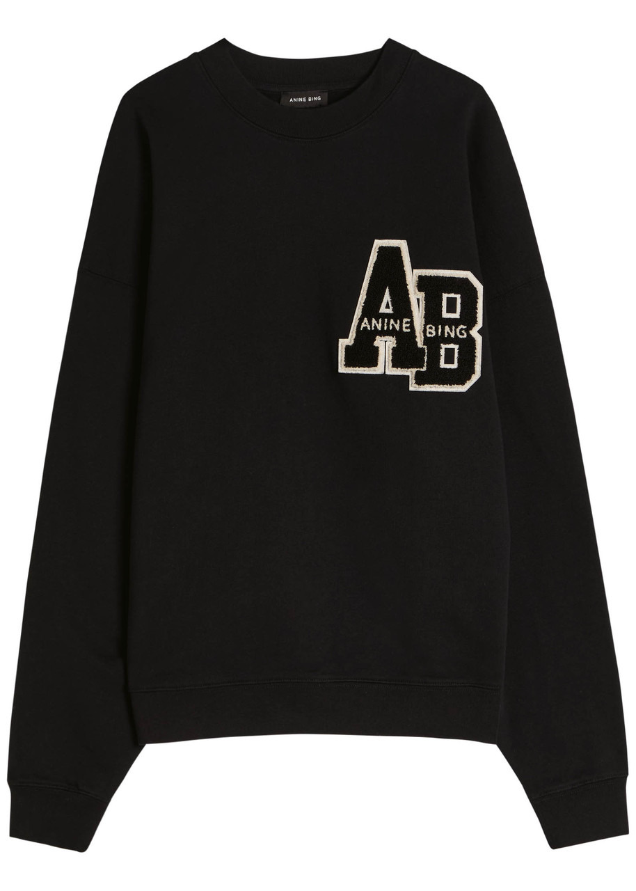 Anine Bing Miles Letterman Cotton Sweatshirt - 1