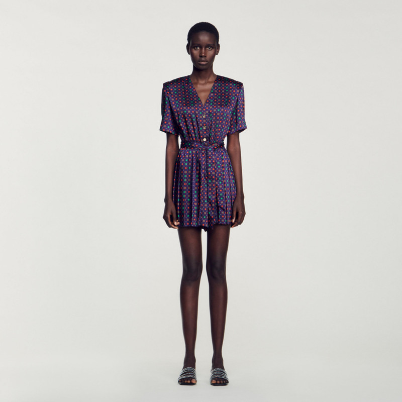 Printed satin playsuit 3