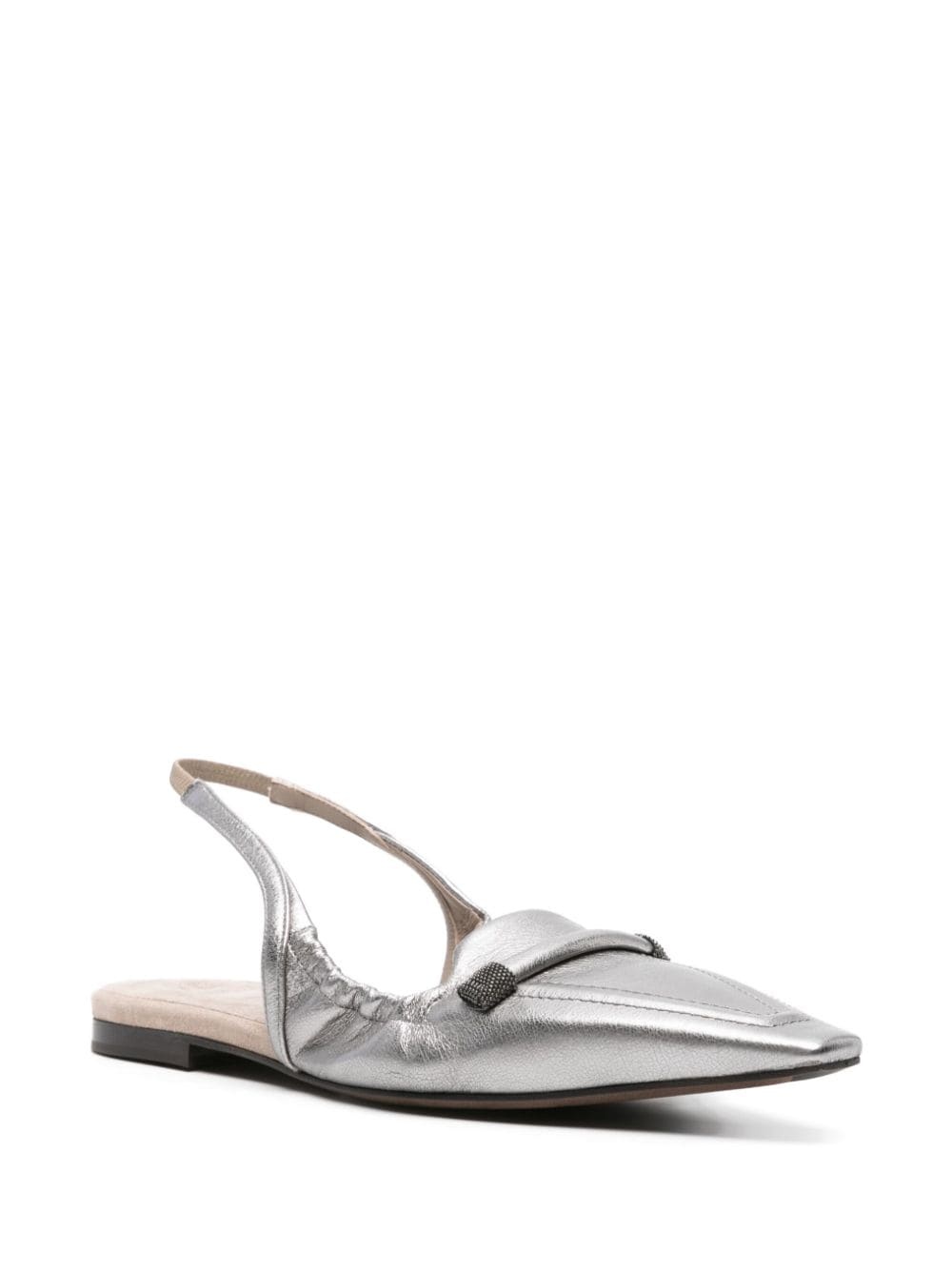 pointed-toe slingback ballerina shoes - 2
