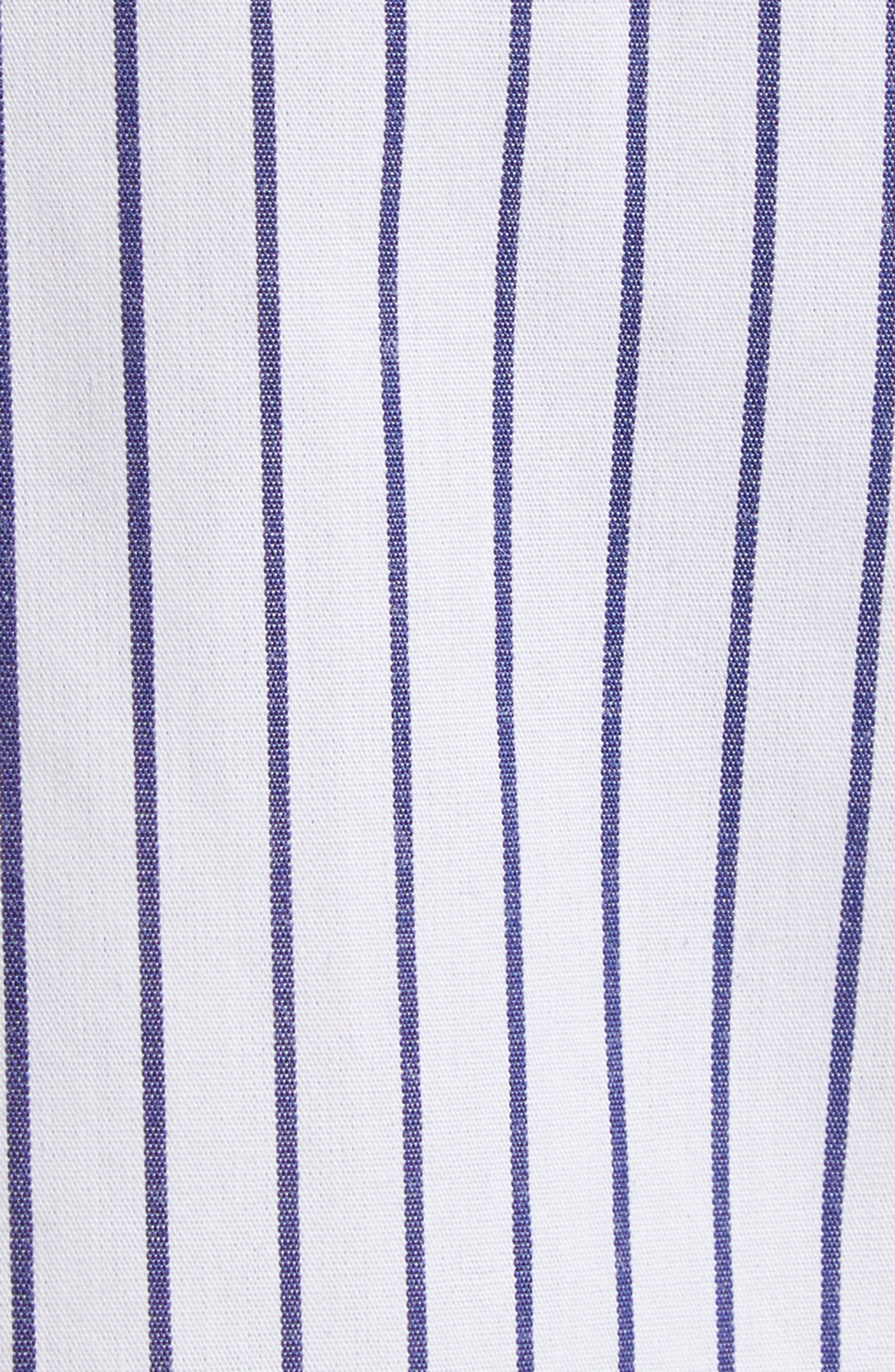 Sporty & Rich SRC Embroidered Stripe Poplin Shorts in Navy at Nordstrom - 7