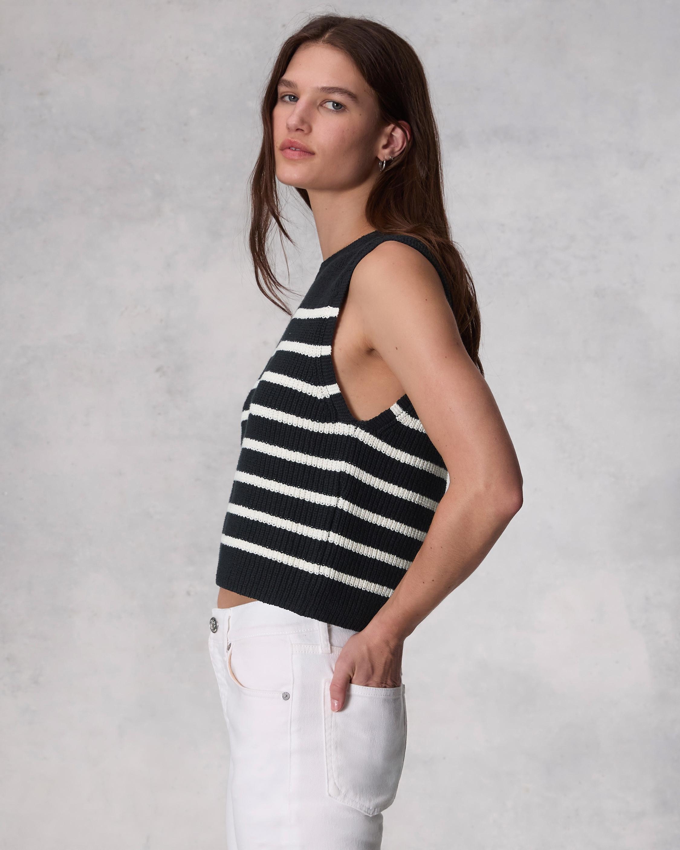 Jen Striped Cotton Sweater Vest
Relaxed Fit - 4