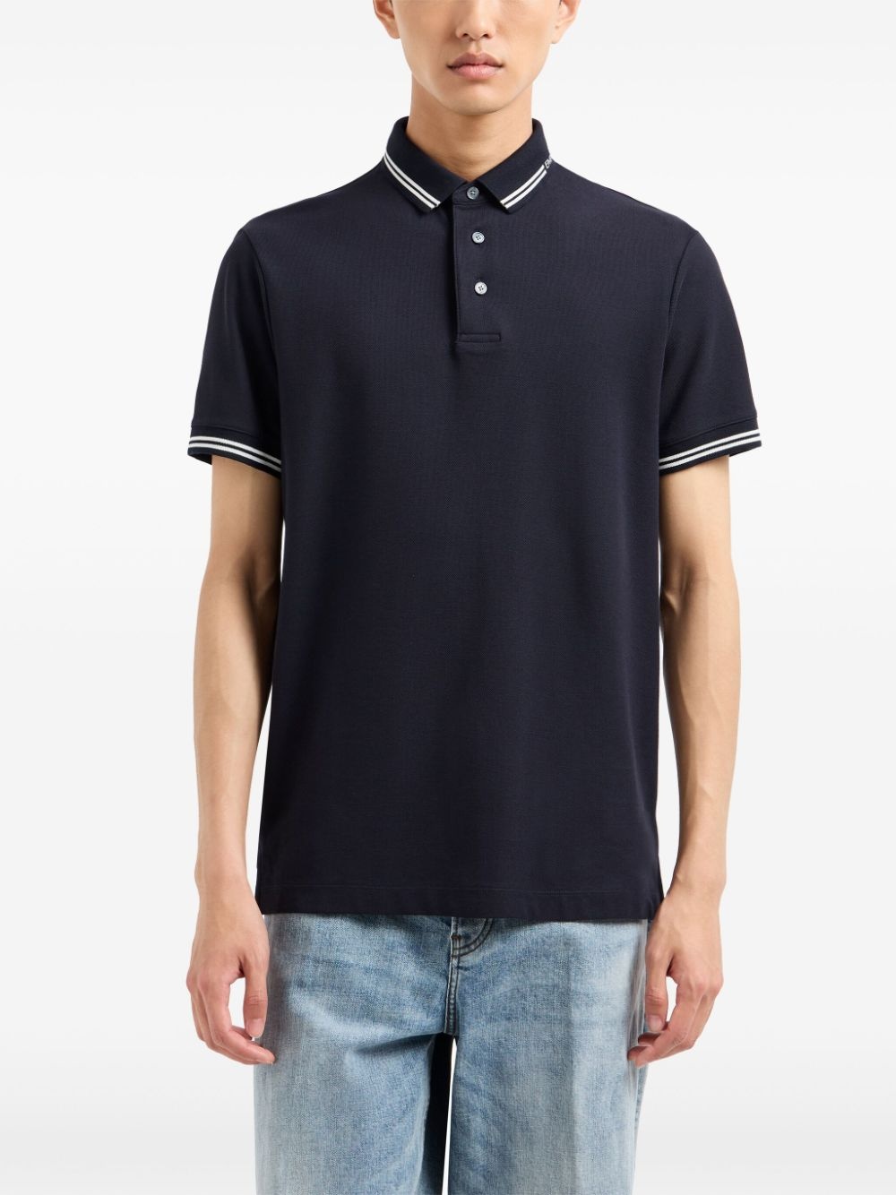 logo-collar polo shirt - 2