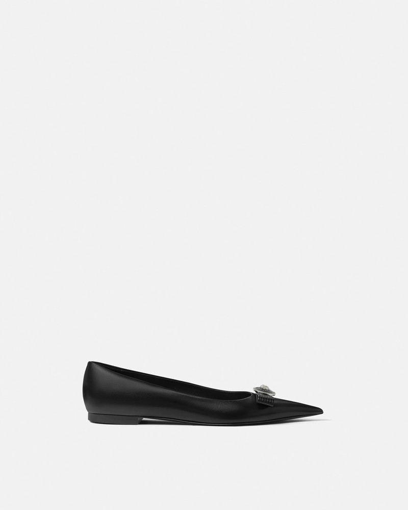 Gianni Ribbon Leather Ballerinas 1