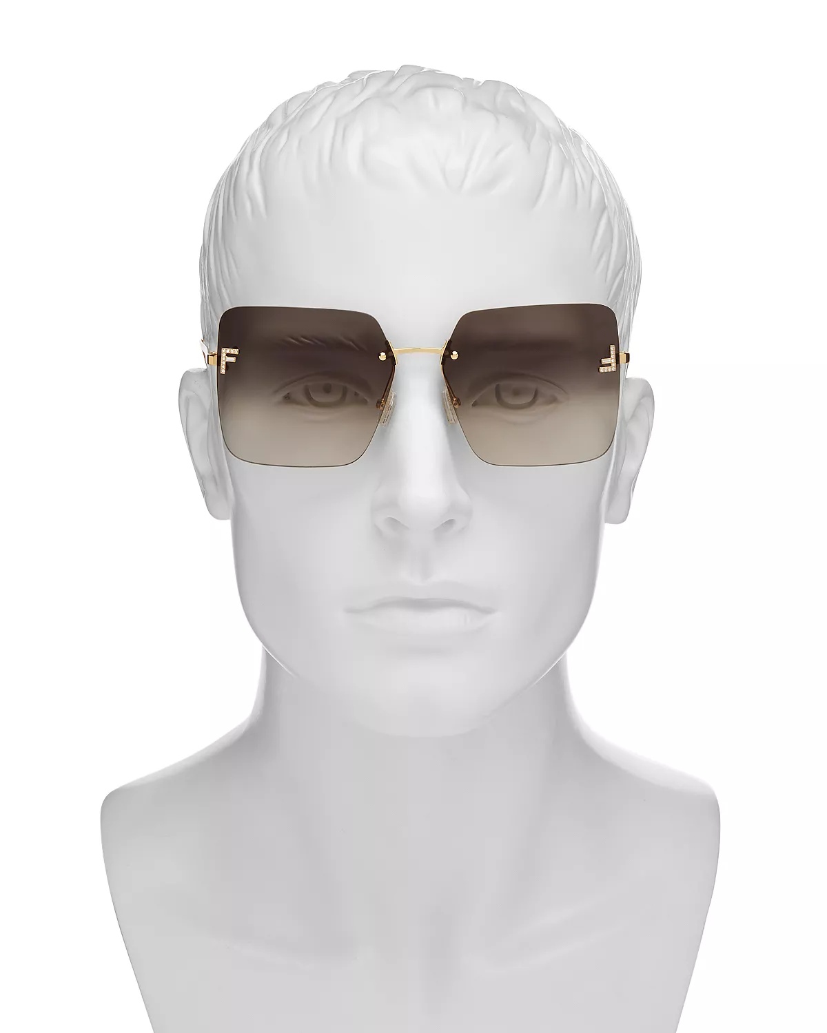 Rimless Square Sunglasses, 59mm - 2